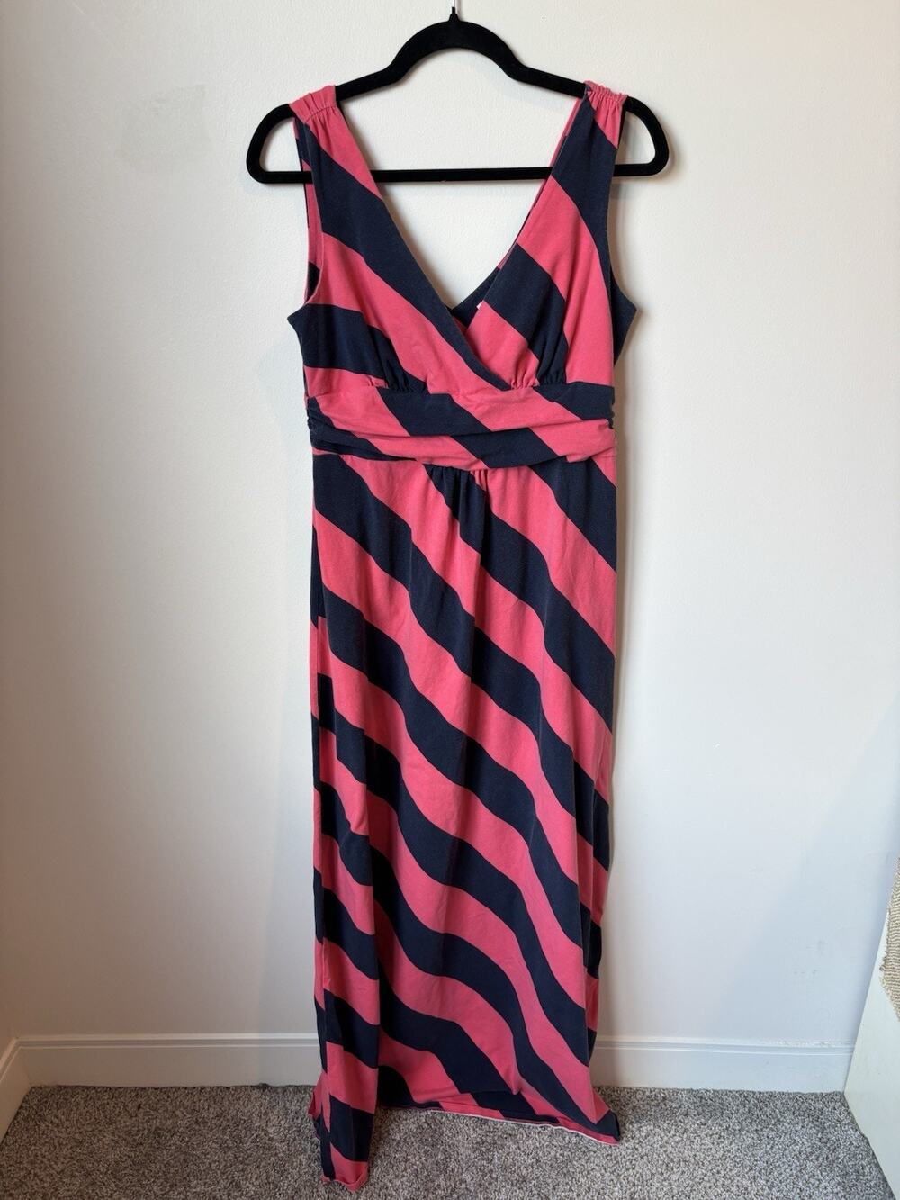 Lilly Pulitzer Sloane Maxi Pink And Navy Dress Women Size Large